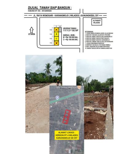 Jual tanah kavling Jogja