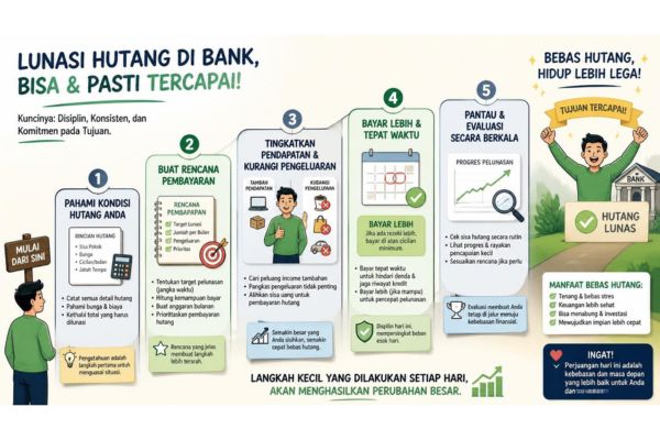 Cara agar perjuangan melunasi hutang di bank dapat tercapai